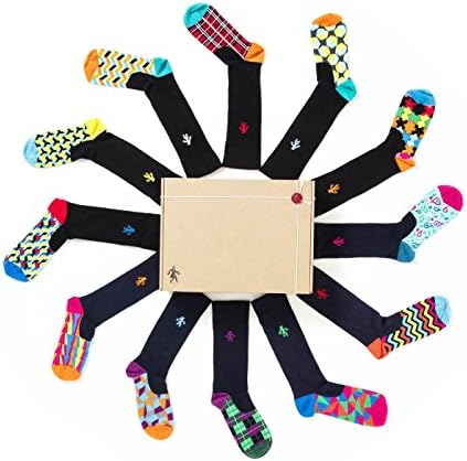 Daring Dozen Men's Socks (Large (USA 4.5-9), Daring Dozen)