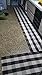 Welcome Outdoor Mat Buffalo Plaid Rug Black White Checkered Doormat Rugs Washable Bath Mat Durable Area Rug Layered Floor Mat (2'0x3'0)