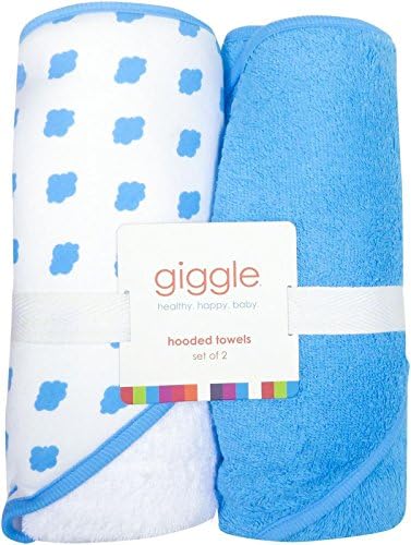 giggle Cloud 2 Pack Hooded Towel Set, Blue