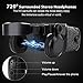 Ultralight Virtual Reality Headset with Stereo Headphones, 3D VR Glasses for VR games & 3D Movies, Comfortable & Immersive Experience VR Goggles for 4.7 - 6 inch IOS/Android Smartphones