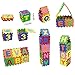Dimple Baby Foam Play Mat (36-Piece Set) 5x5 Inches Interlocking Alphabet and Numbers Floor Puzzle Colorful EVA Tiles Girls, Boys Soft, Reusable, Easy to Clean