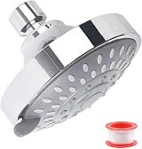Bhina High Pressure Rainfall Shower Head - 5 Spray Modes, Swivel, Fixed Install view 2