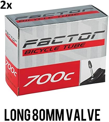 Factor Inner Race Tubes 700 x 18-23c Long 80mm Presta Valve (2 Pack)