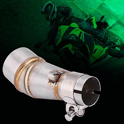 Motorcycle Exhaust Pipe Slip On Exhaust Middle Link Pipe Adapter Connector for Kawasaki Z250 Ninja 250 13-16 - Thumbnail 2