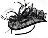 Sinamay Fascinator Pillbox Hat Hair Hoop Tea Party Derby Cocktail Hat for Women