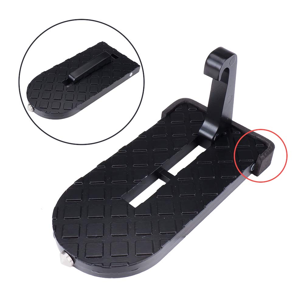 MUYI Car Doorstep Easy Access to Rooftop Rack Foldable Safety Hammer Design Latch Doorstep for SUV RV Truck