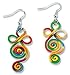 The Paragon Dangle Earrings - Rainbow Scrollwork Earring for Women