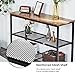 KICODE Console Table Sofa Table Entryway Industrial Side Table with 2 Iron Mesh Storage Shelves for Living Room Corridor and Bedroom