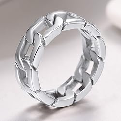 Men Costume Rings Stainless Steel Rings Size 8 Flat