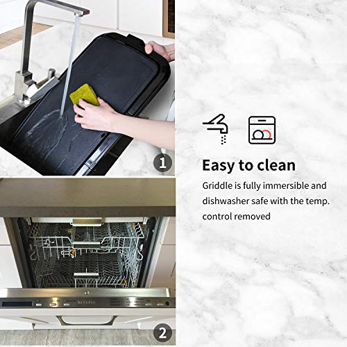 Aigostar Electric Griddle Nonstick 1500W Pancake Griddle 8Serving