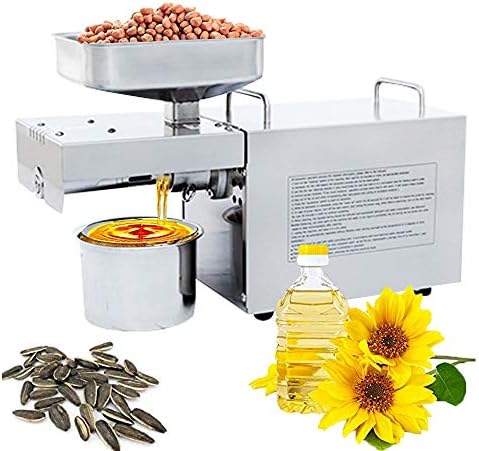 BMGIANT 700W Oil Press Machine Automatic Hot Cold Oil Extractor Organic Oil Expeller for Avocado Coconut Olive Flax Peanut Castor Hemp Seed Canola Sesame Sunflower