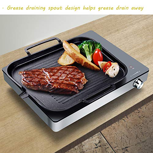 12 Inch Cast Aluminum Grill Pan, Griddle Pan for Electric or Gas Stove tops, Induction Compatible - Thumbnail 3