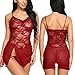 Avidlove Women Babydoll Lingerie Dress Lace Chemise Nightwear Split Hem Sleepwear