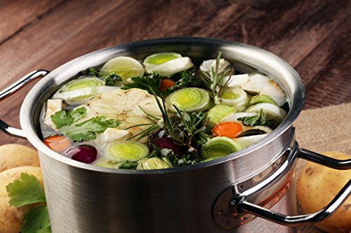 Bioexcel Best Quality Set of 3, 4 and 5 Aluminium Stock Pots with Steamer Rack & Lid Cover - 8/12/16/20/24/32/40/52/64/80/100 Quarts - Set of 3 includes 64/80/100