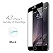iPhone 7 Screen Protector, Mothca 3D Curve Edge Tempered Glass Full Screen Coverage Edge to Edge HD Clear Screen Protector Film with Thin but Tough Piano Paint Finish Steel Alloy Frame (Black)