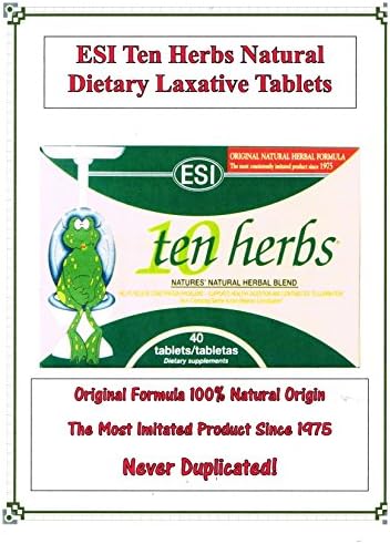 KEEP REGULAR with ESI Ten Herbs America's BEST 100% NATURAL Herbal SUPER Blend-Buy 6-Boxes (240ct) Buy Direct from America's ONLY Importer & SAVE 15%