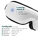 Eye Massager Wireless Eye Care Machine Portable Eye Mask with Compression Vibration Heating Music Therapy and 5 Working Modes for Vision Care Eyestrain Stress Relief etc. (Pearl White)