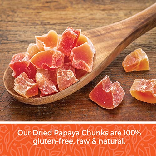 Dried Papaya Chunks, 1 Pound. Dried Fruit Papaya Fresh, Paw Paw Tree Diced Papaya Fruit, Papaya