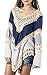 POSESHE Women's Fashion Swimwear Crochet Tunic Cover Up/Beach Dress Blue One Size
