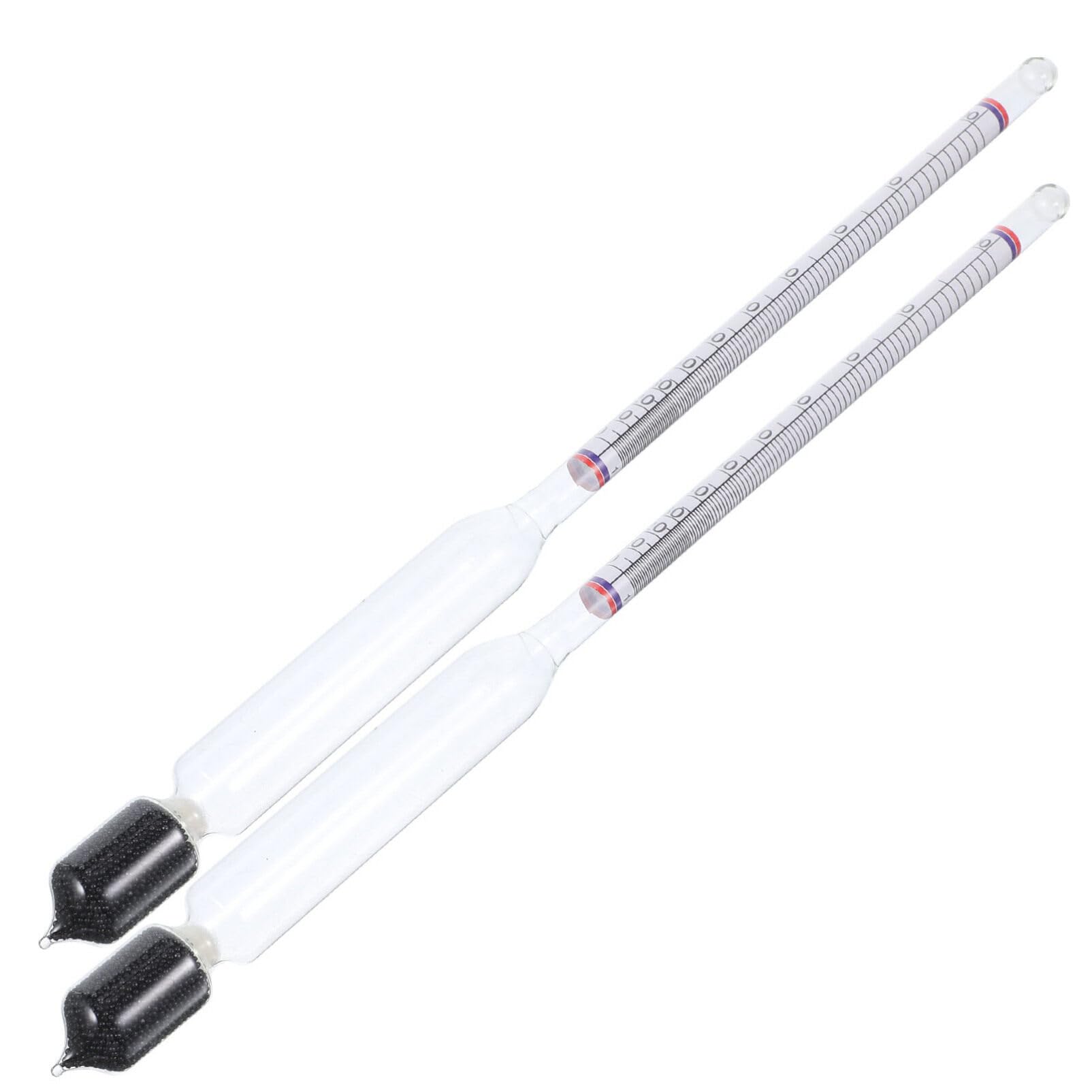 BESTonZON Alcohol Hydrometer Set 2-Pack Glass Spirit Meter with 0-100 Scale Accurate Wine Tester for Home Brewing and Distilling