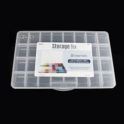 32 Grids Clear Plastic Organizer Box, Craft Storage