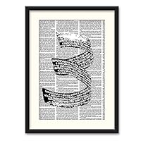 Old Newspaper Wall Art Black Framed Canvas Prints Home Decoration for Bedroom,Livingroom Ready to Hang - 23x31 inches
