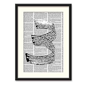 Old Newspaper Black Framed for Bedroom Livingroom