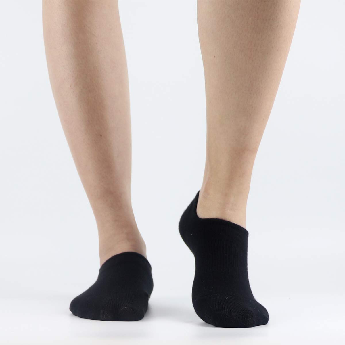 Greuame Low Cut Liner Socks, Combed Cotton Non-Slip Socks for Women 5 Pack