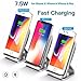 Wireless Charger iPhone Xs Max, BBarry 2-Coil Wireless Charging Stand 10W Fast Wireless Charger Pad w/Cooling Fan for Galaxy S9/S9+S8/Note 8, 7.5W Wireless Charger for iPhone XS/XR/8/8 Plus - Silver