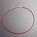 Kathy Bankston Handmade Red Choker Necklace, Thin 1.5mm, Adjustable 14-15.5 Inches
