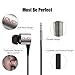 OVC H1 In Ear Headphones, Air Charger Technology 3 Adjustable Bass Sound Effects, Earbuds with Microphone and Remote for iPhone5/6/6S, iPad, iPod, Versatile Earphones for Game, HiFi, 3D (Black)