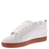 DC mens Court Graffik Skate Shoe, White/Gum, 10.5 US