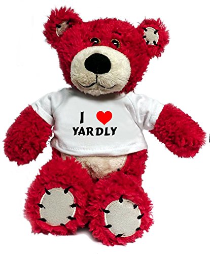 Plush Bear Toy with I Love Yardly t-shirt (first name/surname/nickname)