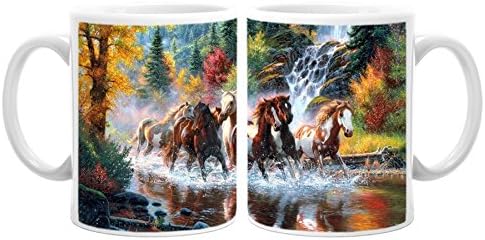 Horses Printed Coffee Mug_Material Ceramic by MADHAV COLLECTION