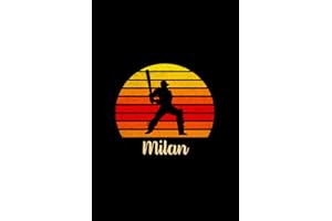 Milan Name Gift Personalized Cricket Notebook Planner, Daily Journal for Sport Lovers: Budget Tracker, Mom, Over 110 Pages, A