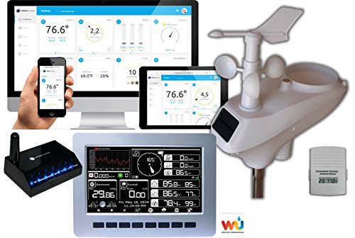 Ambient Weather WS-1201-IP Observer Solar Powered Wireless Internet Remote Monitoring Weather Station with Solar Radiation and UV, Compatible with Alexa (Best Bug Reporting Tool)