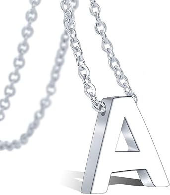 Vu100 Collana Lettera Iniziale Per Donne Ragazze Script Alfabeto In Acciaio Inossidabile Lettera Dalla A Tono Argento Mamma Figlia Sorella Matrimonio Compleanno Regalo Gioielli Catena 18 Pollici Amazon It Gioielli
