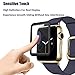 MITB cqw5455768 Apple Watch Screen Protector 38mm, iWatch Tempered Glass Screen Protector, Anti-Scratch, Scratch Resistant, 3D Full Screen Coverage for Apple Watch 38mm Series 3/2/1 [1 Pack, Black]