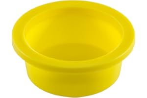 Caplugs 99394887 Plastic Tapered Cap and Plug with Wide Thick Flange WW-21, PE-LD, Cap OD 1.857" Plug ID 2.048", Yellow (Pack of 40)