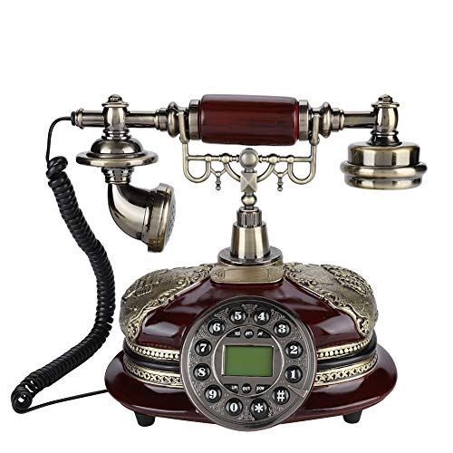Antique Telephone, Fixed Digital Vintage Telephone Classic European Retro Landline Telephone Corded with Hanging Headset for Home Hotel Office Decor