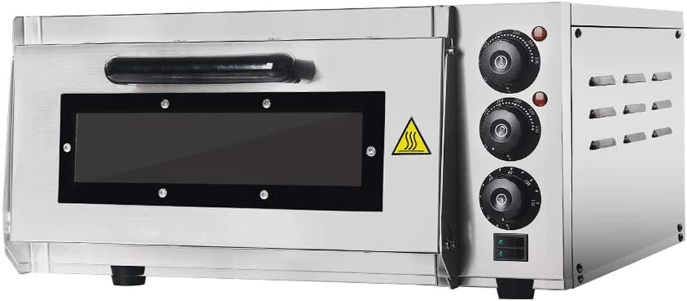 350°C Fornetto elettrico in acciaio inox alla Pietra refrattaria Back  Surface GZZT Forno per Pizza Elettrici Fornetti 400 X 400 mm professionale  2000W Gastro pietra forno Fornetti elettrici per pizza Casa e
