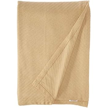COTTON CRAFT - 100% Soft Premium Cotton Thermal Blanket - King Beige - Snuggle in These Super Soft Cozy Cotton Blankets - Perfect for Layering Any Bed - Provides Comfort and Warmth for Years