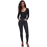 Good American Good Legs Raw Hem Ankle Skinny Jean in Black Size 4/27