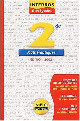 Interros Des Lycees Maths 2nde Amazon Fr Collectif Livres