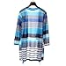 Gillberry Women Irregular Stripe Shawl Kimono Cardigan Tops Cover up Blouse (S, Multicoloured)