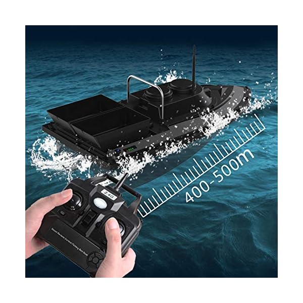 Wangkangyi Fischfinder Futterboot, 500M 2,4 GHz Angeln RC Boot Ferngesteuertes Fischerboot für Pools und Seen… – Bild 4