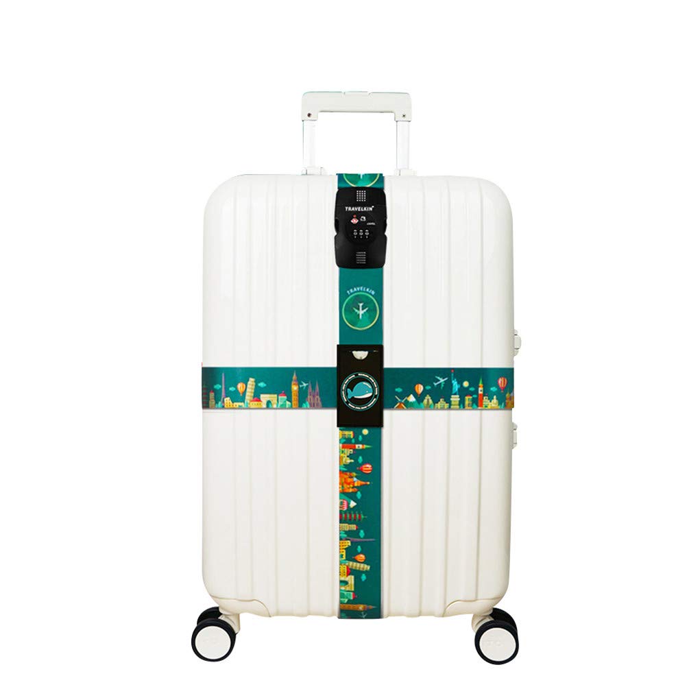 Correa Equipaje-Nylon Resistente/Candado de Combinación TSA-Correas para  Viajes Seguros, 20-32 Pulgadas ,Blue Accesorios Equipaje  futakuchi-hakata.com