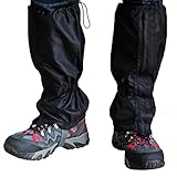 BINGUO Outdoor Essential Unisex Double Sealed Velcro Zippered Closure Water proof High Leg Gaiters Legging Cover 1 Pair