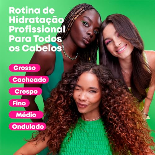 Matrix Food For Soft Máscara Capilar Hidratante, Com Ácido Hialurônico e Óleo de Abacate, Hidratação Profunda, Brilho e Maciez, Fórmula Vegana, Para Cabelos Secos, 500ml