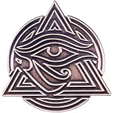 Ancient Egyptian Symbol Eye of Horus Triangle Pyramid Egypt Illuminati Freemason 1.2" Enamel Pin Badge